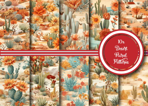 Download Desert Oasis Floral Patterns Collection - Collection Collection