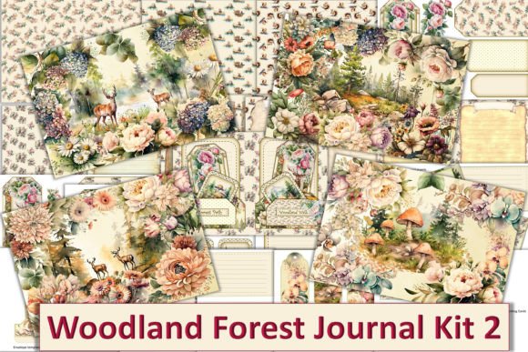 Download Woodland Forest Journal Kit JPEG and PDF - Jpeg Collection