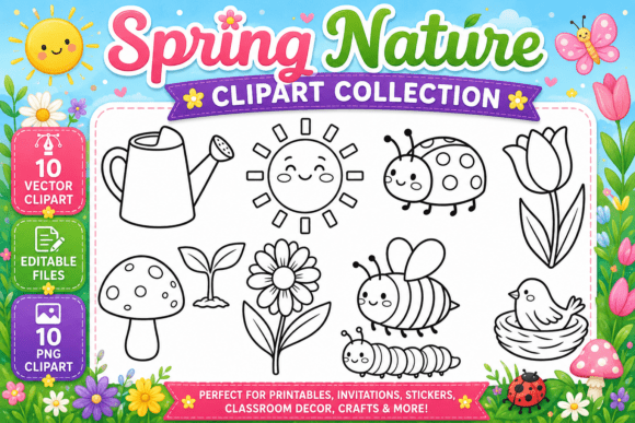 Download Spring Nature Digital Clipart Collection - Collection Collection